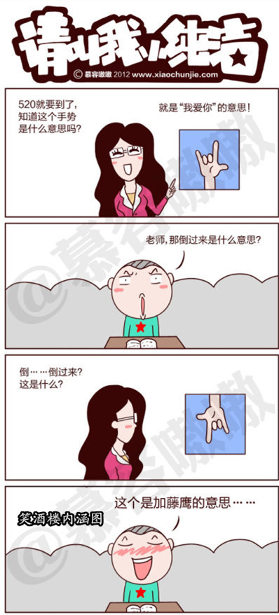 污漫画|手势的含义！！