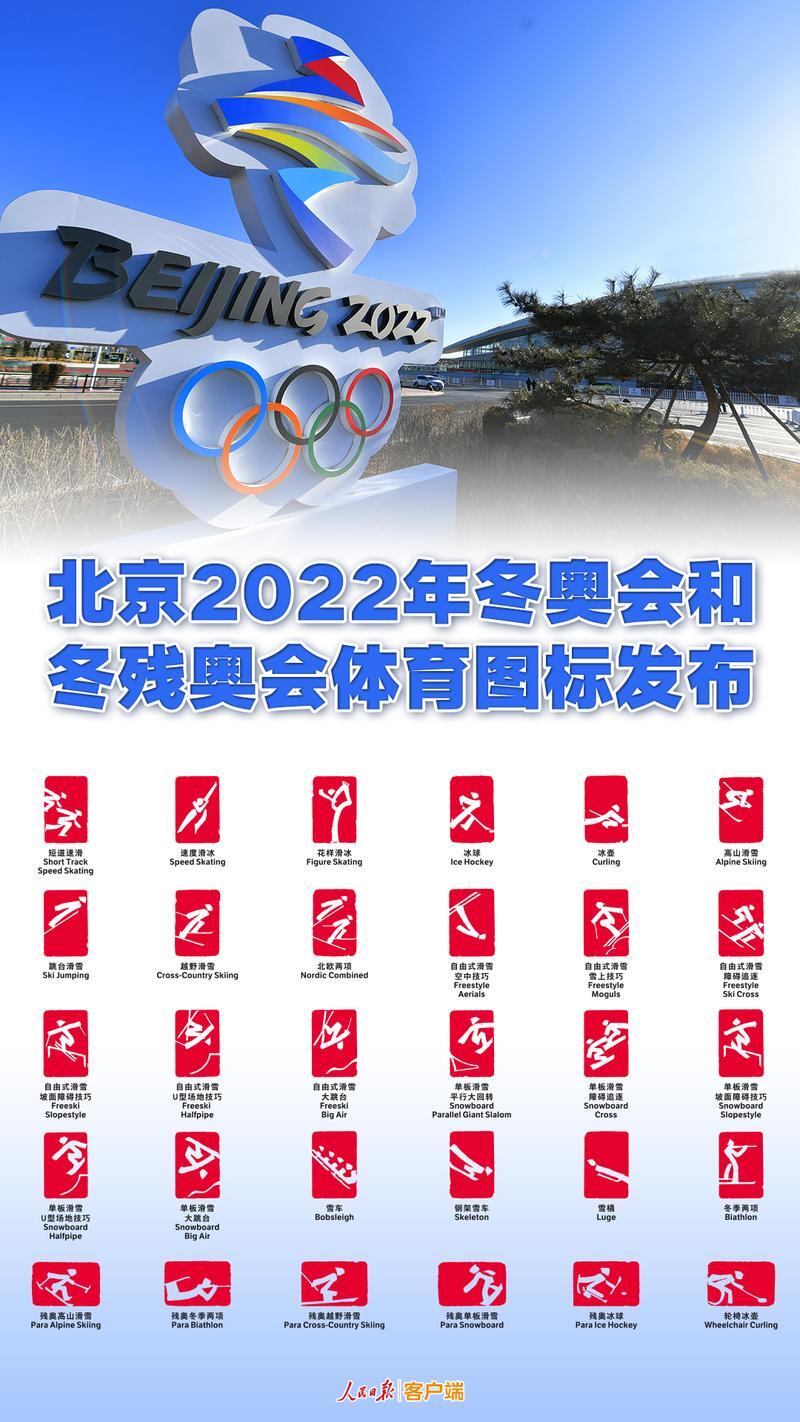 冬奥会项目及对应图标_2022冬奥会项目图标大图