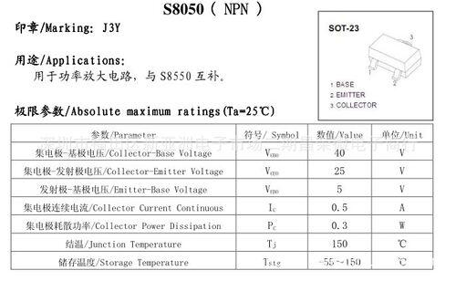 S8050最高开关频率_s8050参数表