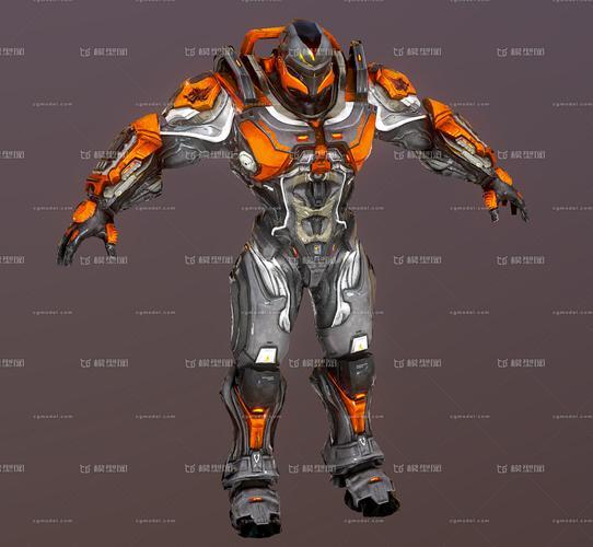 酷炫科幻机甲士兵模型