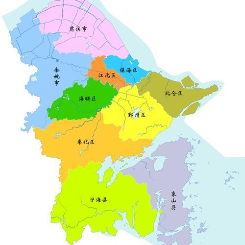 宁波市各区划分地图_宁波市地图行政区划