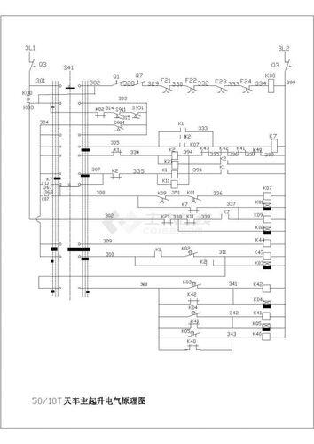 天车电气控制原理图_天车电路图符号大全