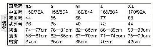 日本L尺码相当于中国_日本码和中国码的区别