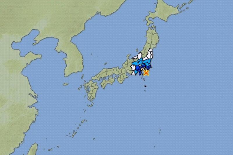 日本东京发生5.5级地震 东京都八丈岛发生5.5级地震