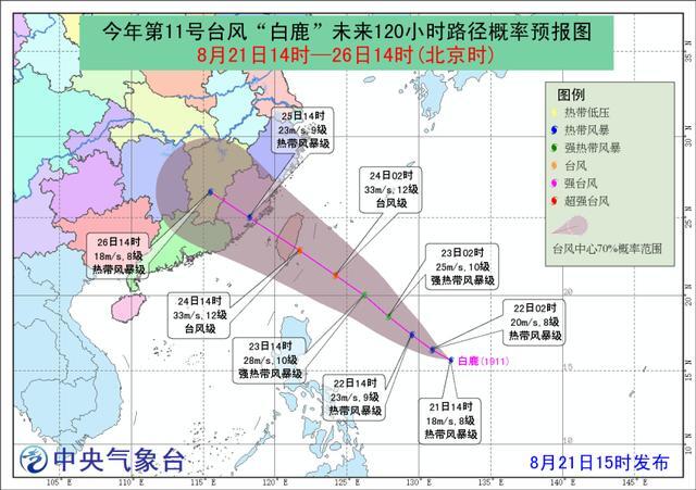 台风白鹿24日将登广东福建是真的吗？2019台风最新消息白鹿风力几级？