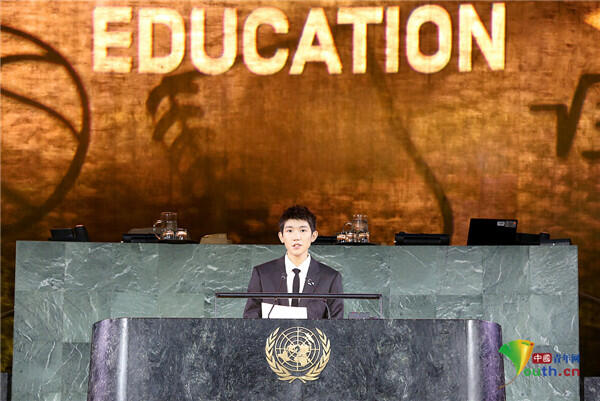 王源联合国发言，王源出席联合国高级别会议进行中文发言