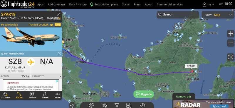 “佩洛西专机”经印尼上空后转向是怎么回事?