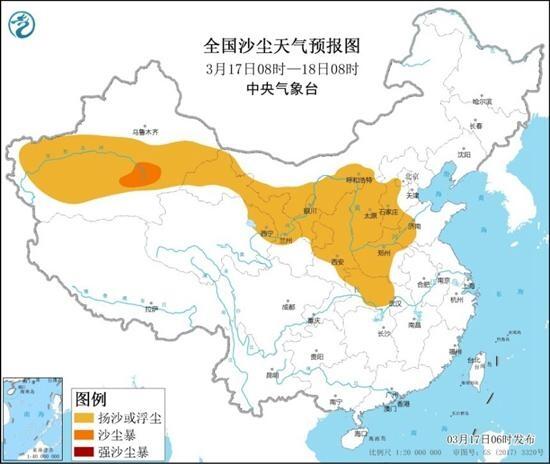 中央气象台继续发布沙尘暴蓝色预警 蒙古国极端天气已致10人死亡