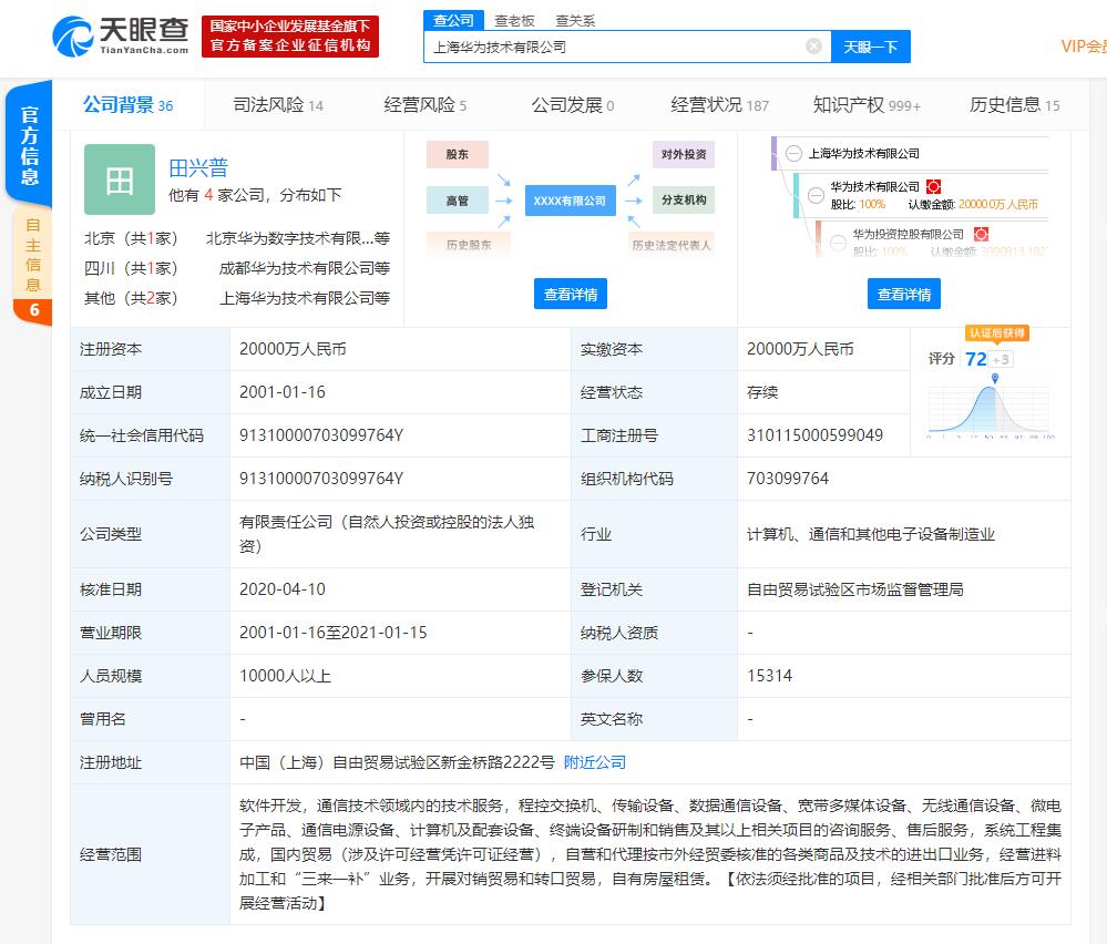 任正非卸任上海华为董事怎么回事？华为高层二次密集退出子公司