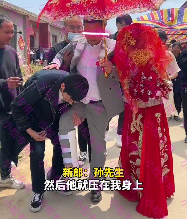 新娘婚礼前骨折跪骑小车完成仪式是怎么回事，关于结婚典礼新郎单膝跪地跪哪个的新消息。