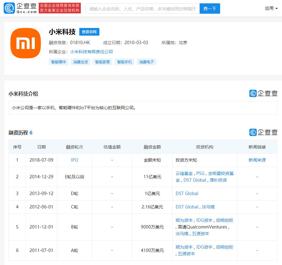 小米科技被法院强制执行 小米不至于连三万多都无法支付