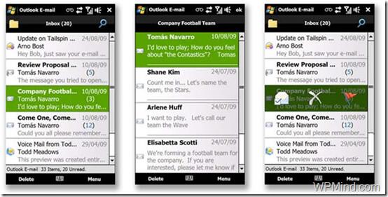 Windows Mobile 6.0/6.1的Office Outlook Mobile升级