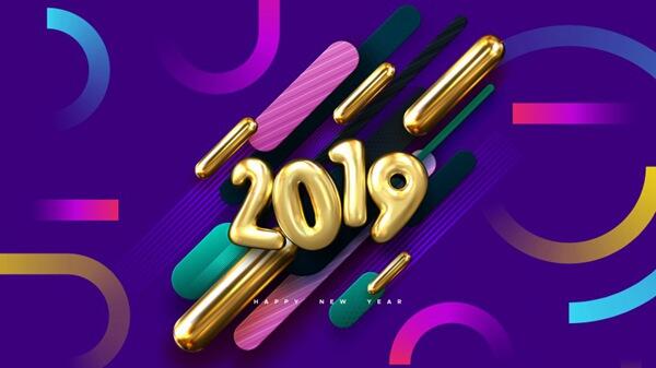 2019新年数字设计素材图片