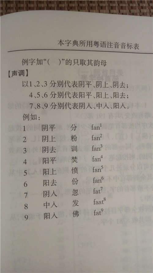 手上的一本广州话字典