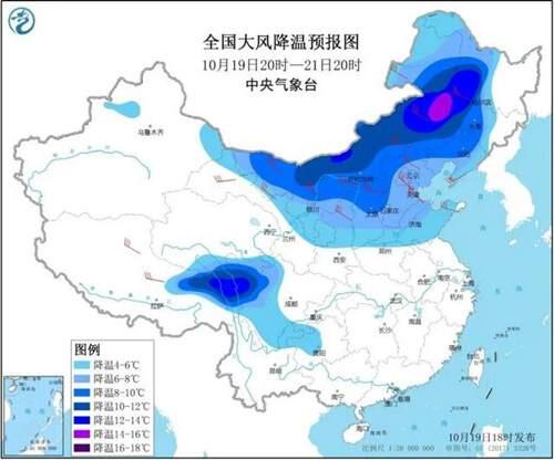 我国北方大风降温天气来袭