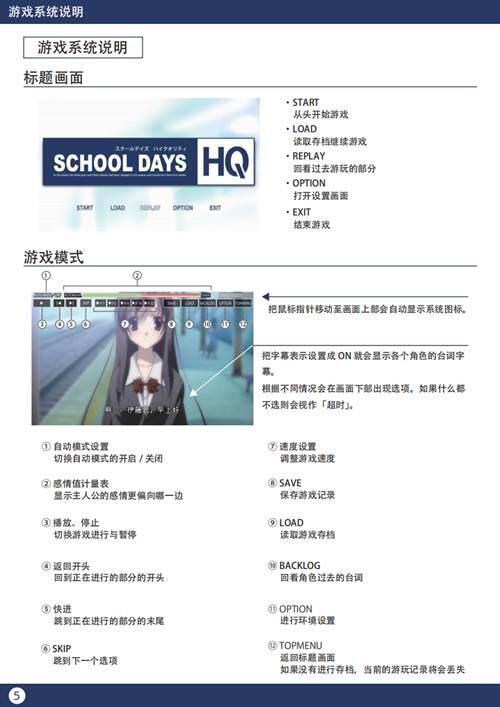 SCHOOLDAYSHQ官中版附属手册