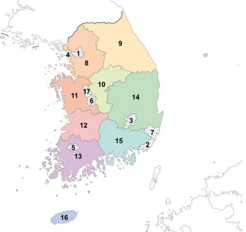 韩国行政区划军事