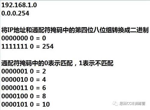 通配符掩码、正掩码及反掩码之间的重大误区 通配符掩码