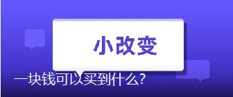 一块钱可以买到什么？