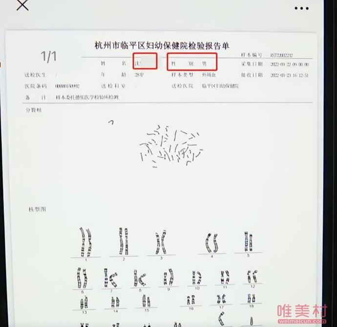 男子婚检报告显示为女性 引来了不少网友的吐槽